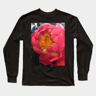 Outrageous Pink Peony Long Sleeve T-Shirt